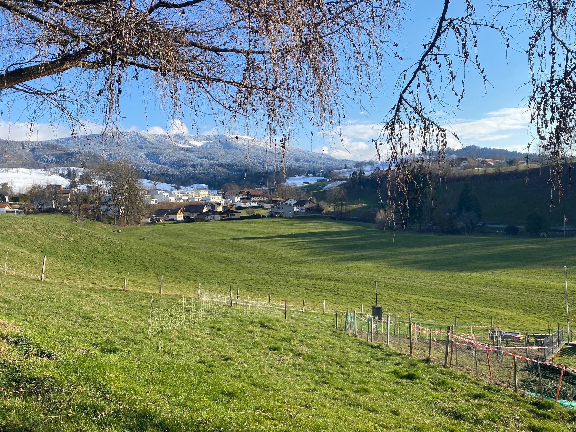 Landschaftsaufnahme mit Bergblick