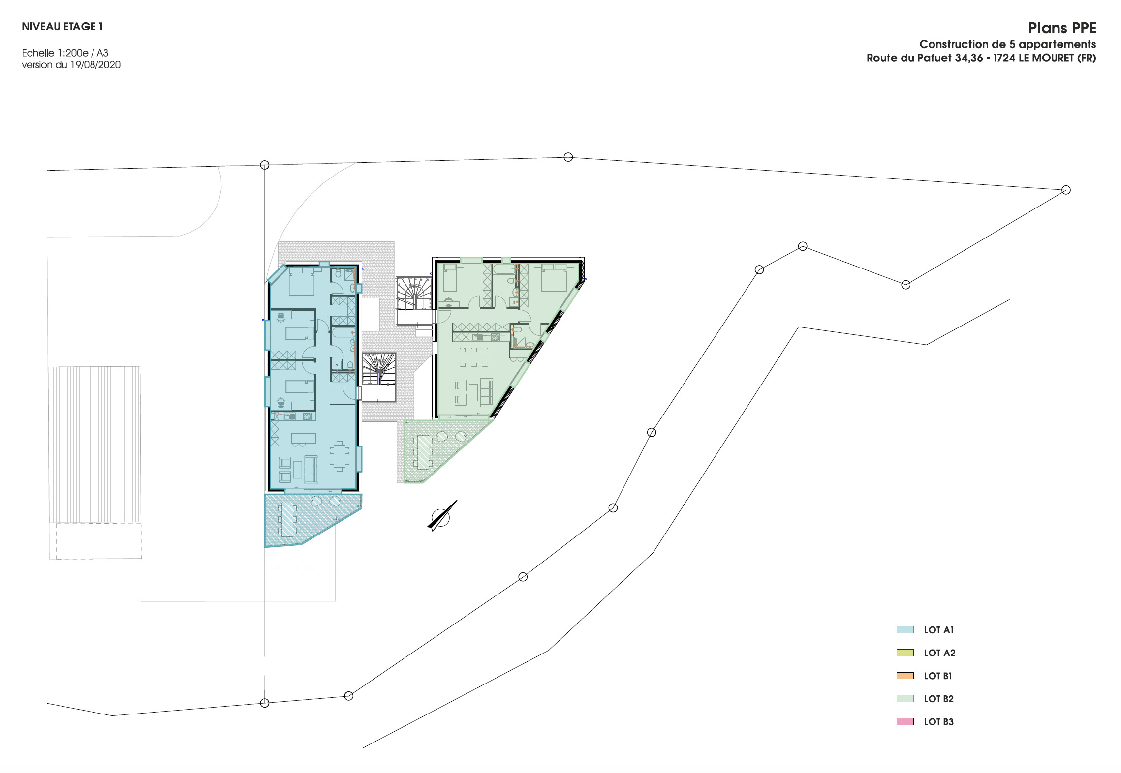 Grundriss eines Mehrfamilienhaus-Projekts