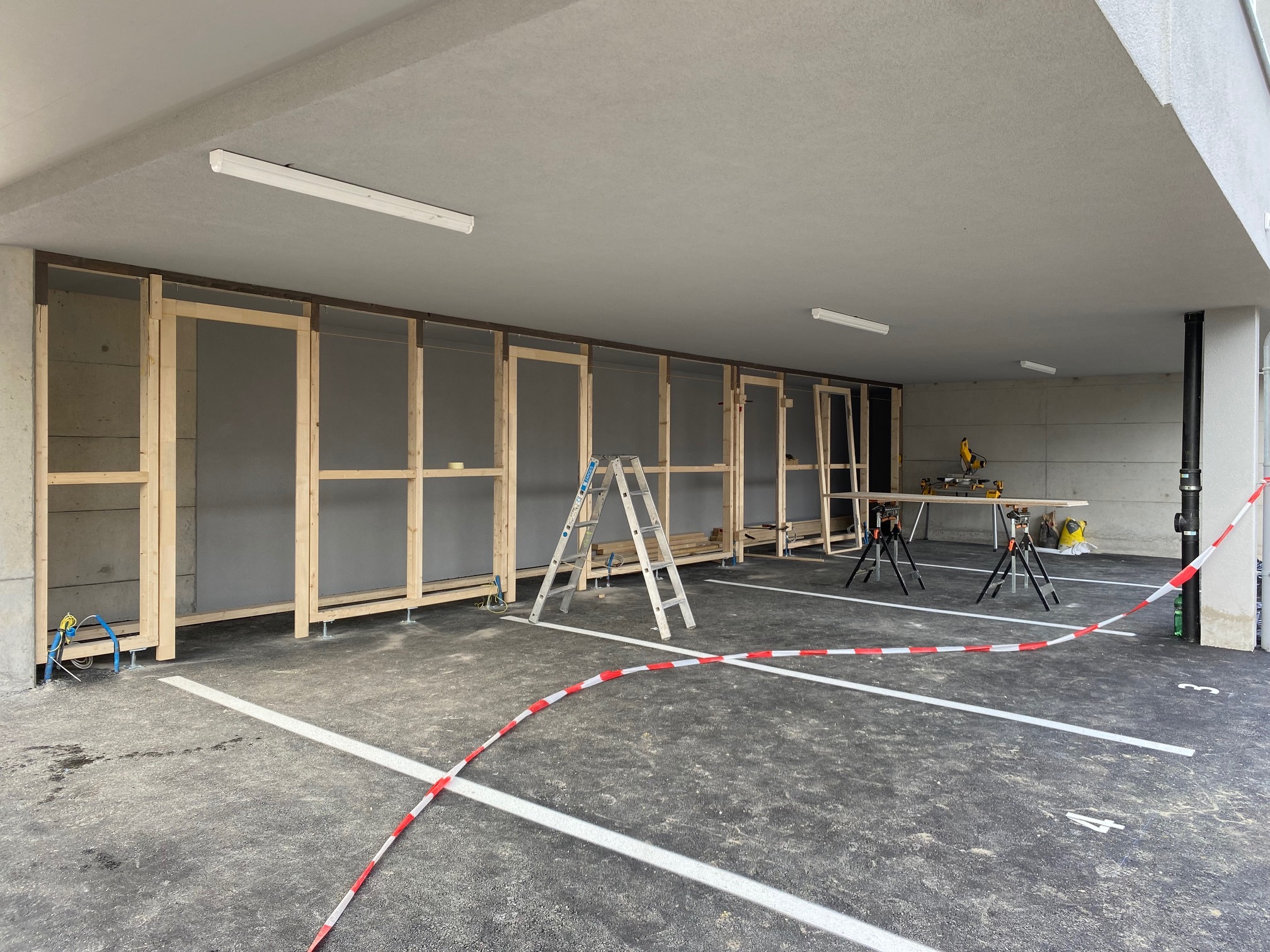 Parkbereich im Umbau