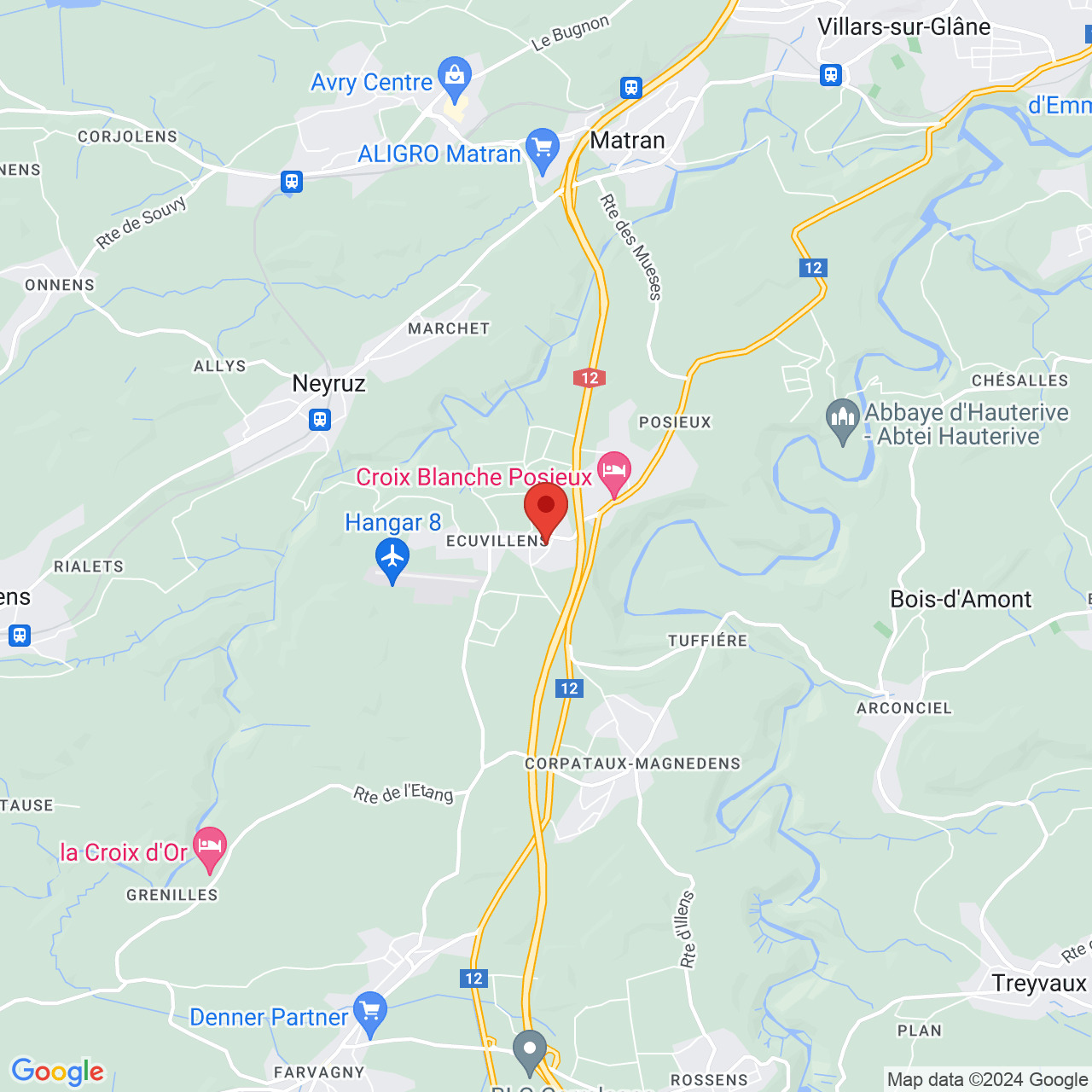 Kartenansicht einer Region in der Schweiz