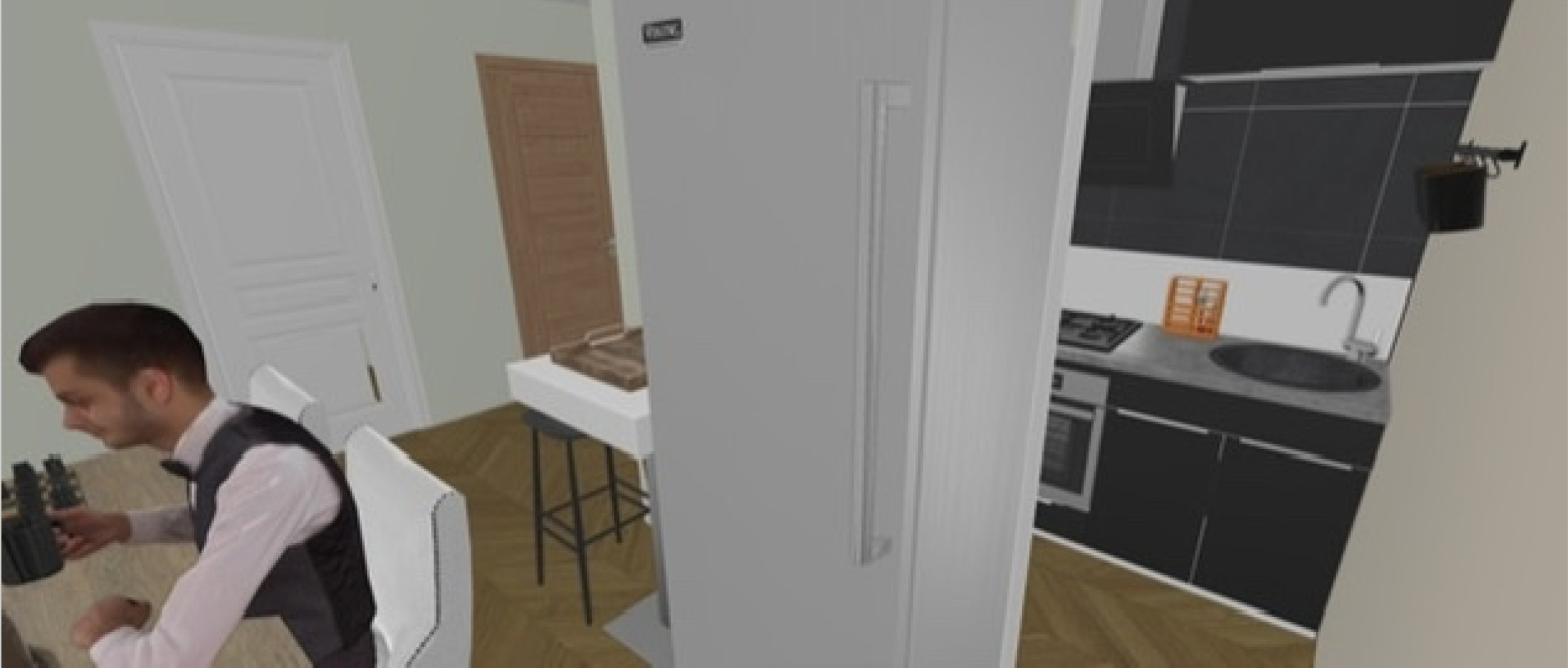 Küche und Essbereich in einer Wohnung