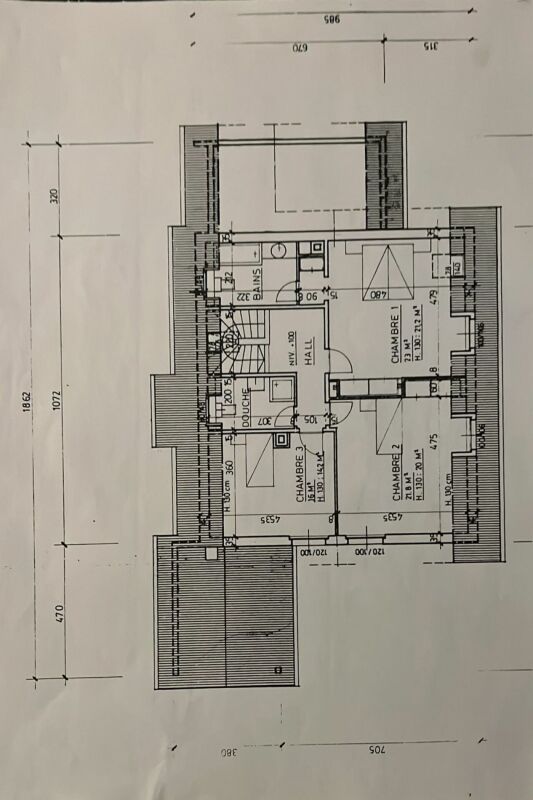Grundriss einer Wohnung mit mehreren Zimmern