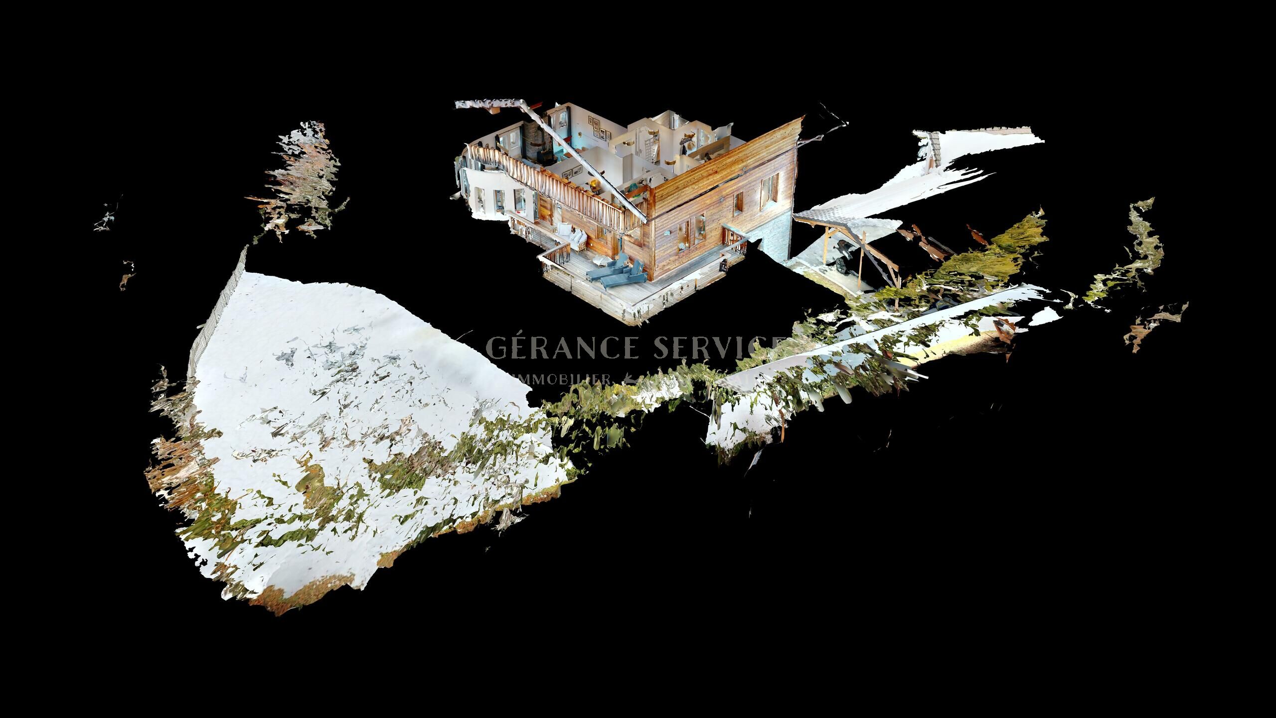 3D-Immobilienansicht mit Wasserzeichen