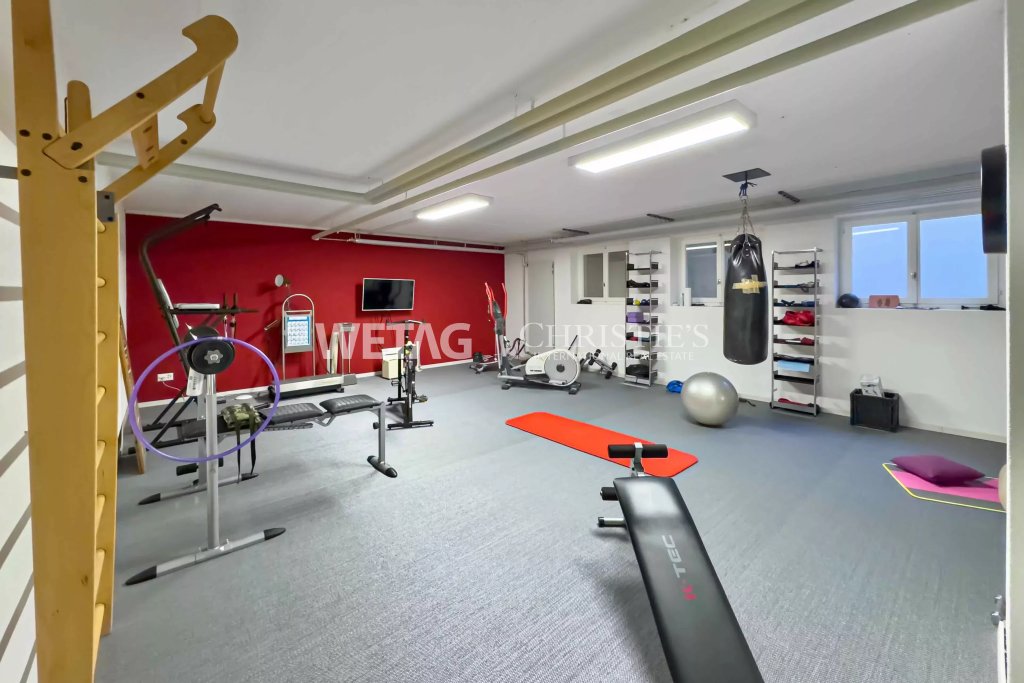 Fitnessraum im Keller