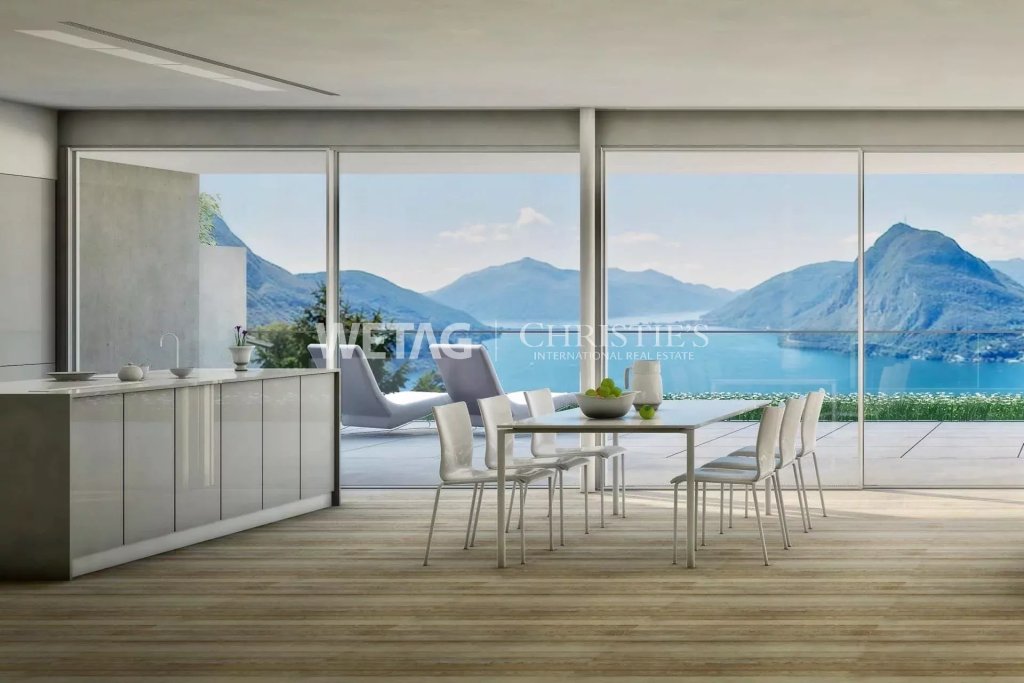 Moderner Essbereich mit Panoramablick