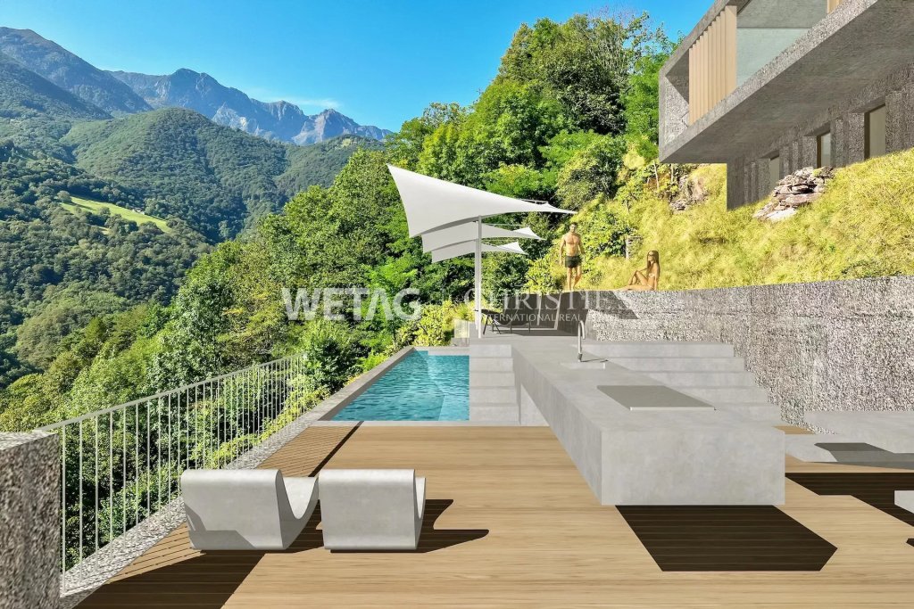 Poolterrasse mit Bergblick