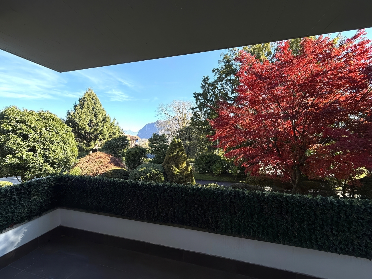 Balkon mit Gartenblick