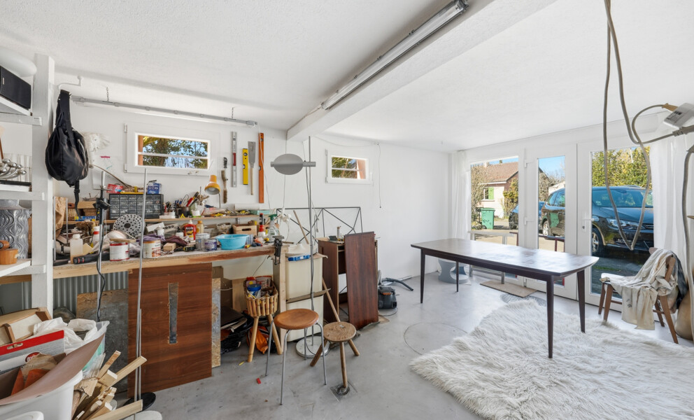 Werkstatt-/Garagenraum mit Gartenzugang