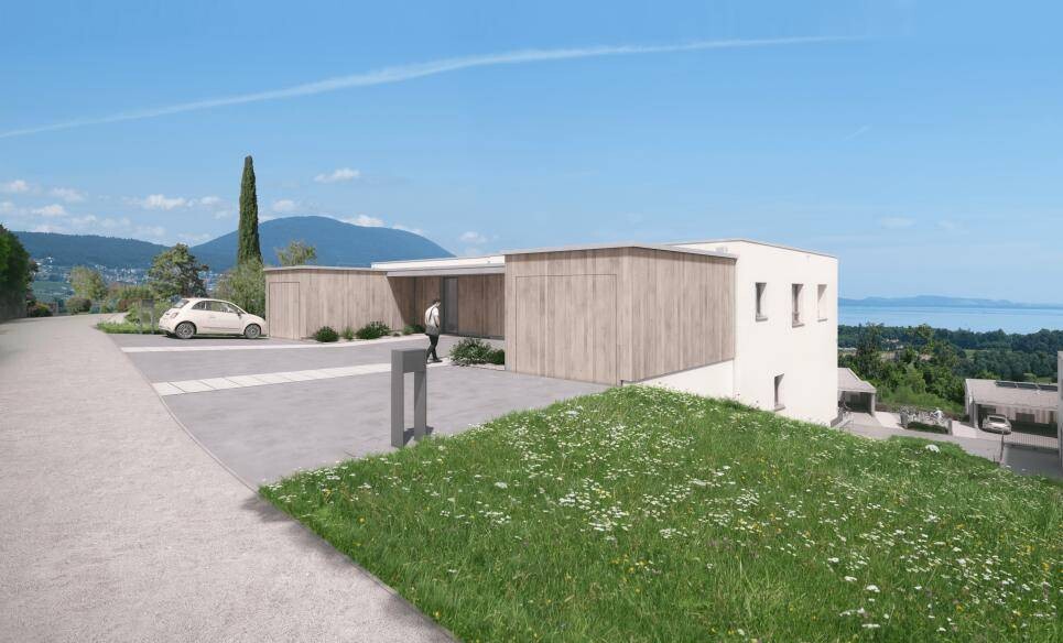 Moderne Hanglage mit Seeblick