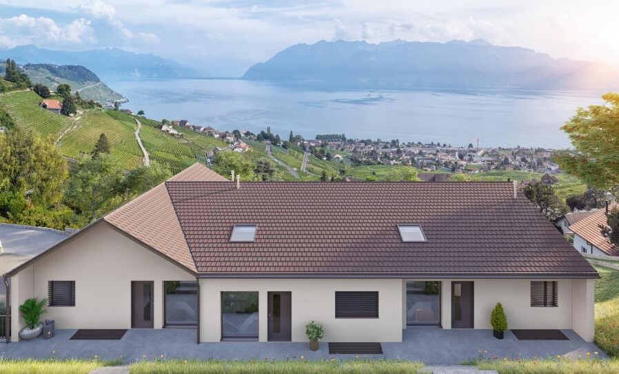 Modernes Haus mit Seeblick