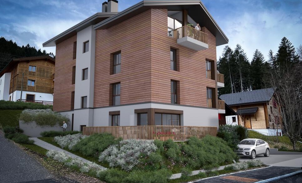 Moderne Wohnanlage in Hanglage