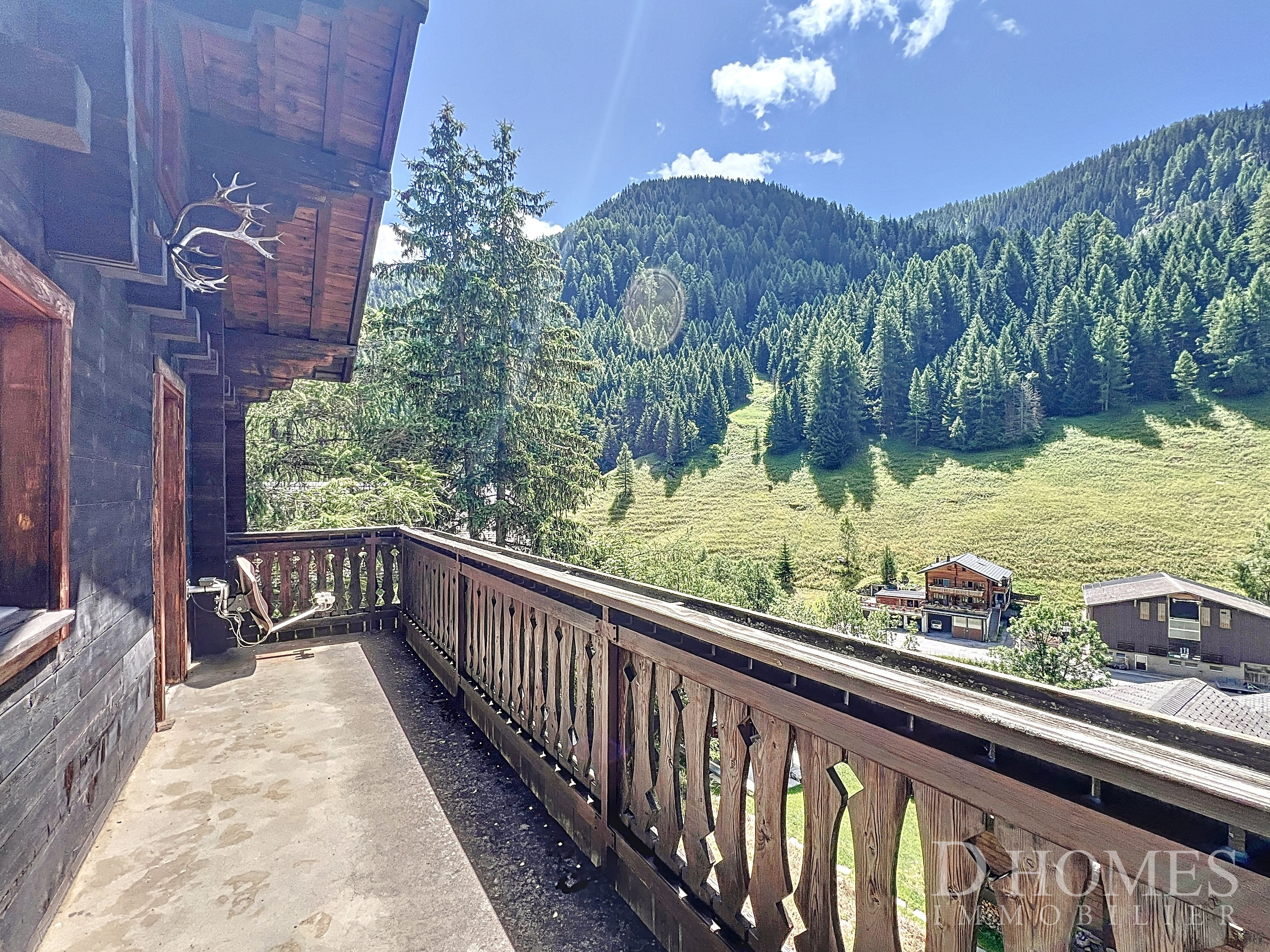 Balkon mit Alpenblick