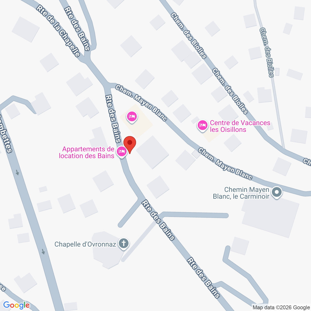 Kartenausschnitt mit markiertem Standort