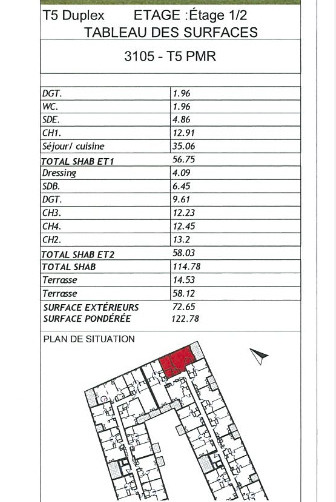 Grundriss mit Flächenübersicht