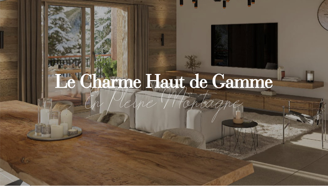 Gemütlicher Chalet-Wohnraum mit Bergblick