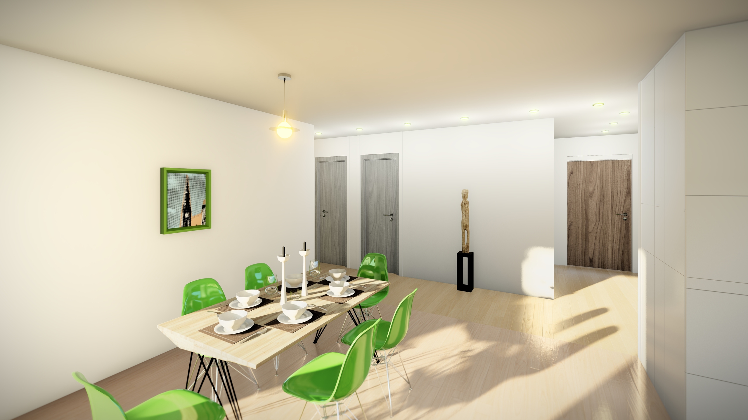 Esszimmer mit moderner Staging-Einrichtung