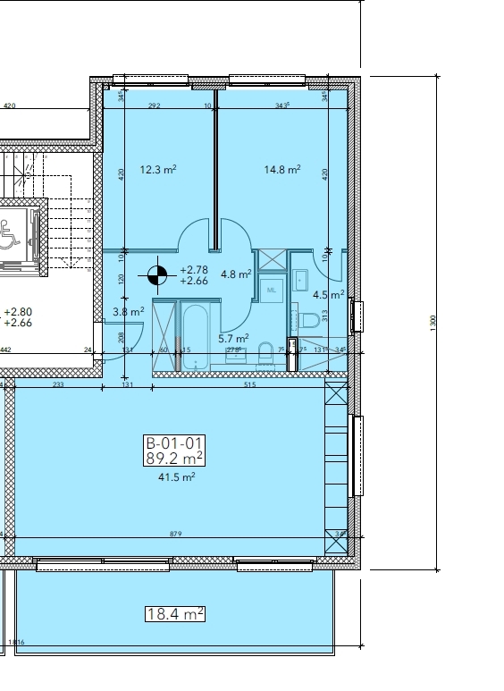 Grundriss mit mehreren Räumen