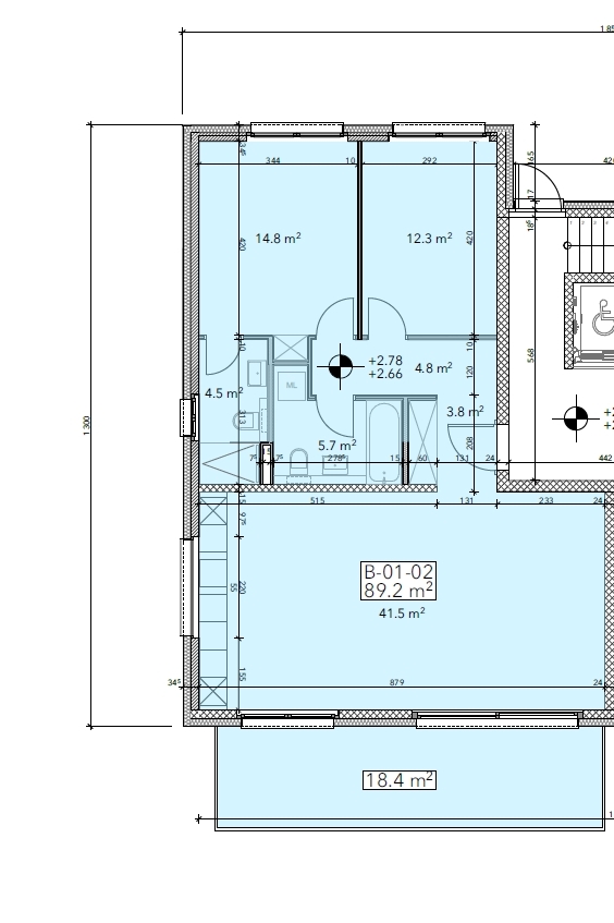 Grundriss einer Wohneinheit