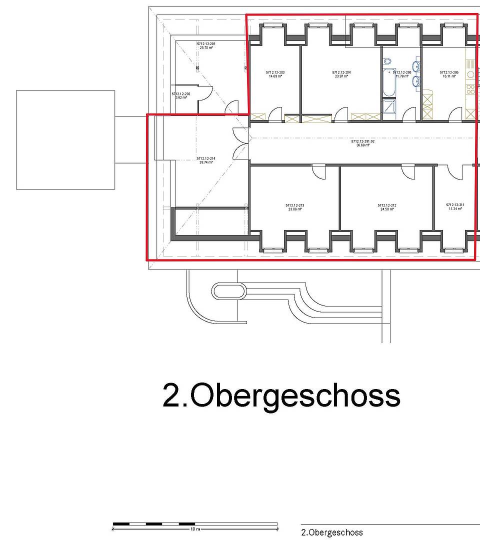 2. Obergeschoss eines Grundrisses