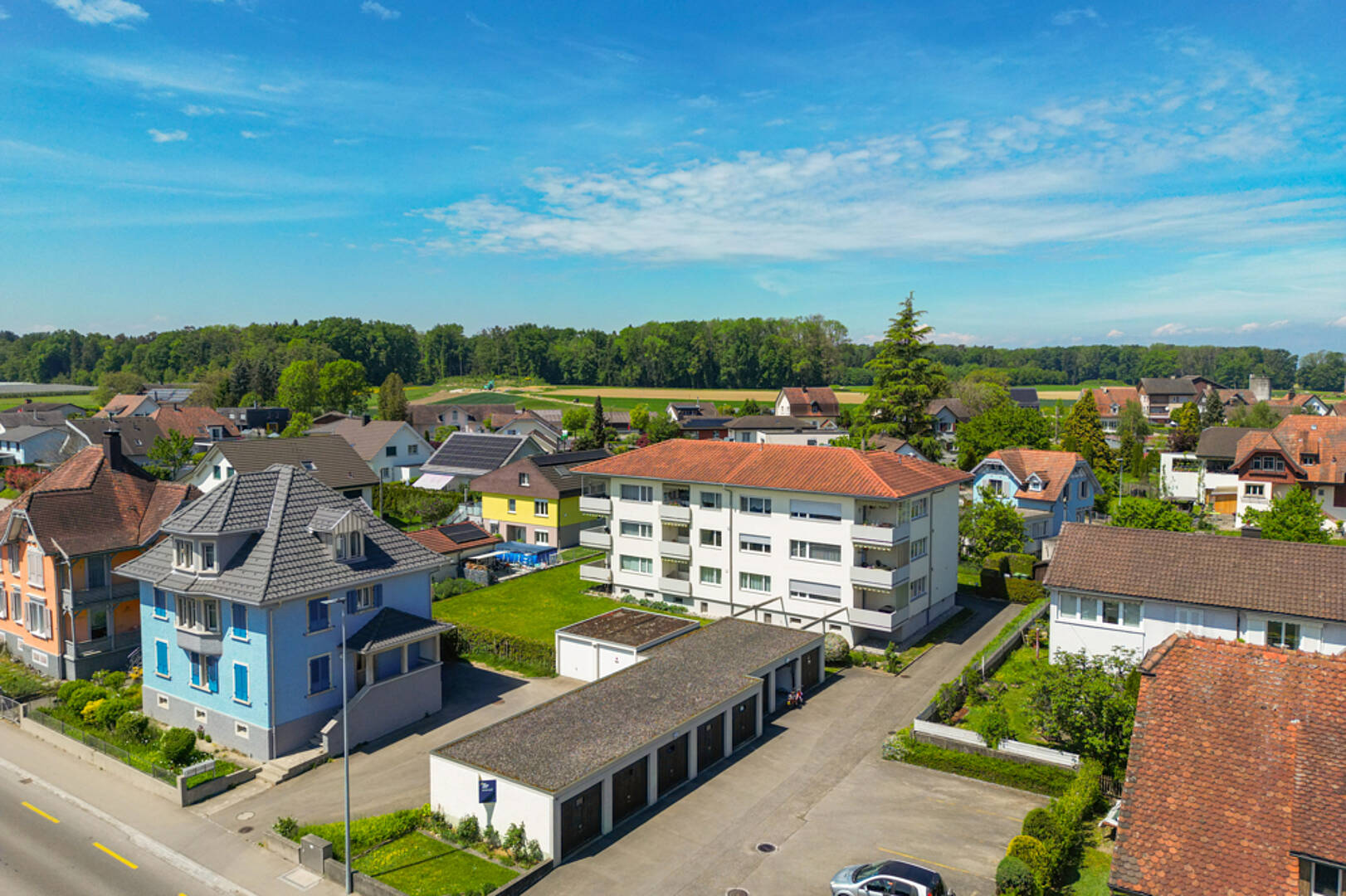 Wohngebiet aus der Vogelperspektive