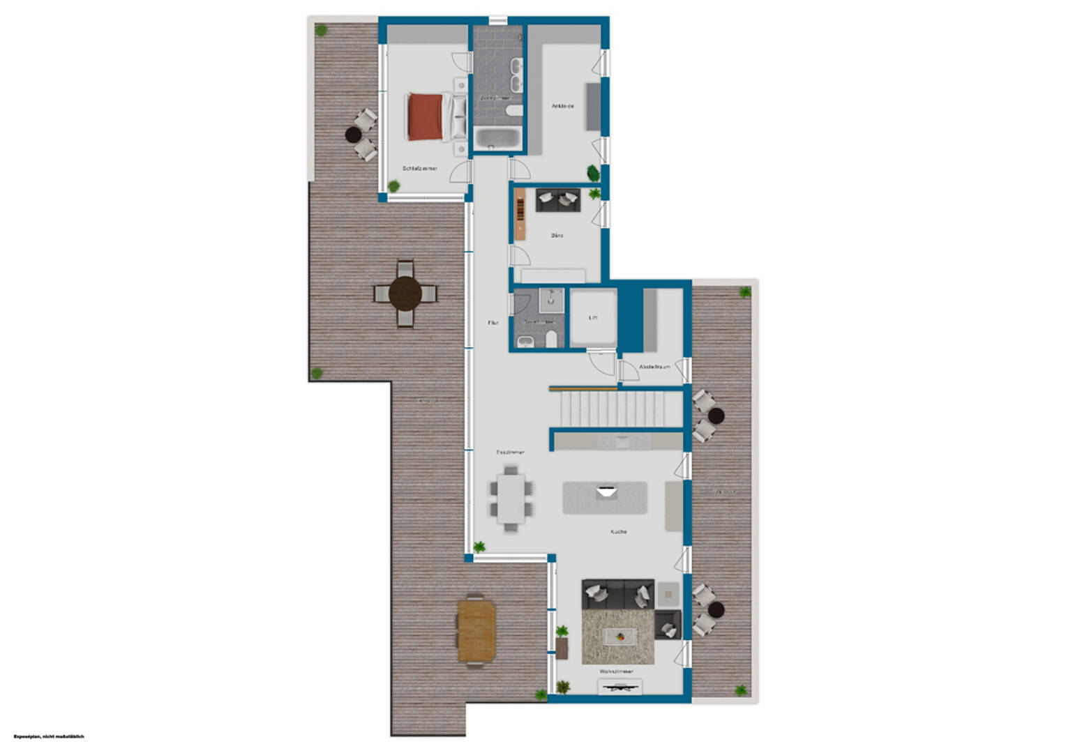 Grundriss eines Wohnhauses