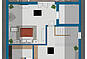 Grundriss mit markiertem Raumlayout