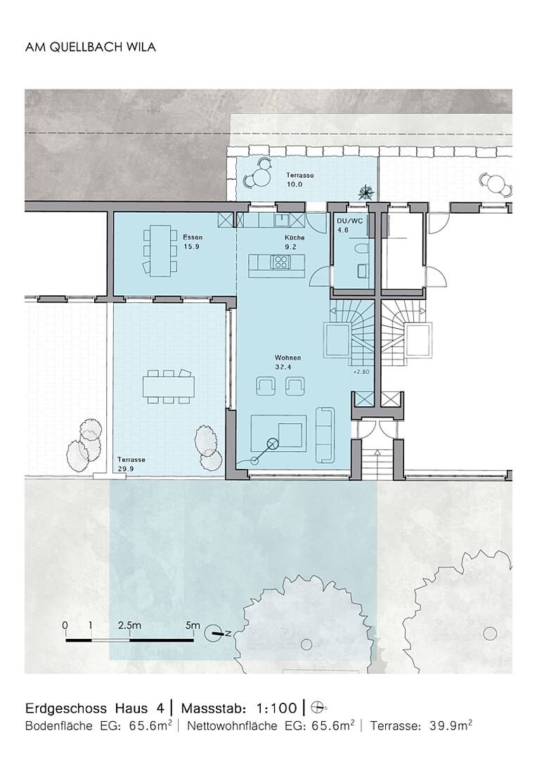 Grundriss Erdgeschoss mit Terrasse