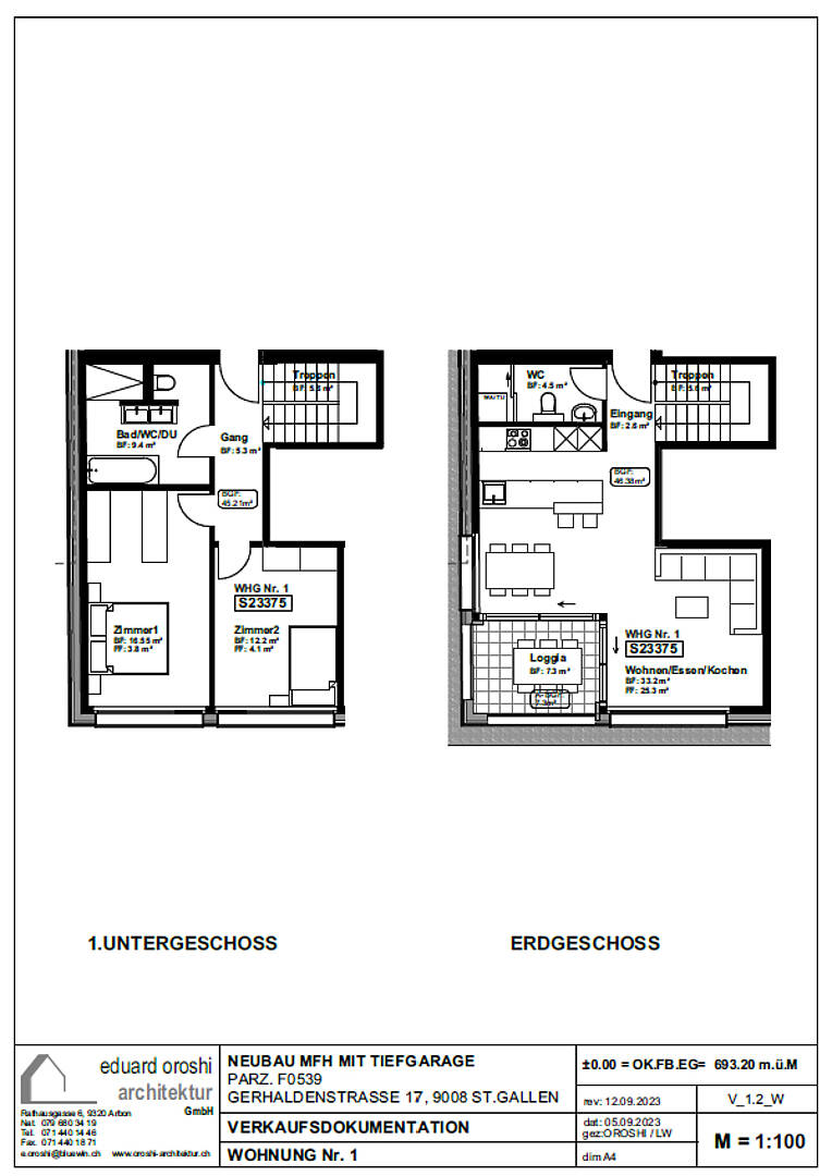 Grundriss einer Wohnung
