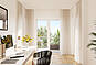 Heller Wohnraum mit Fensterfront
