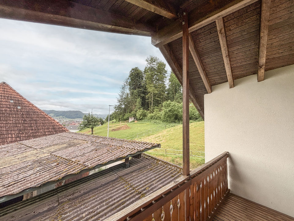 Balkon mit Blick ins Grüne