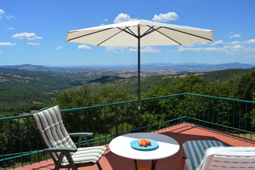 Terrasse mit Bergpanorama