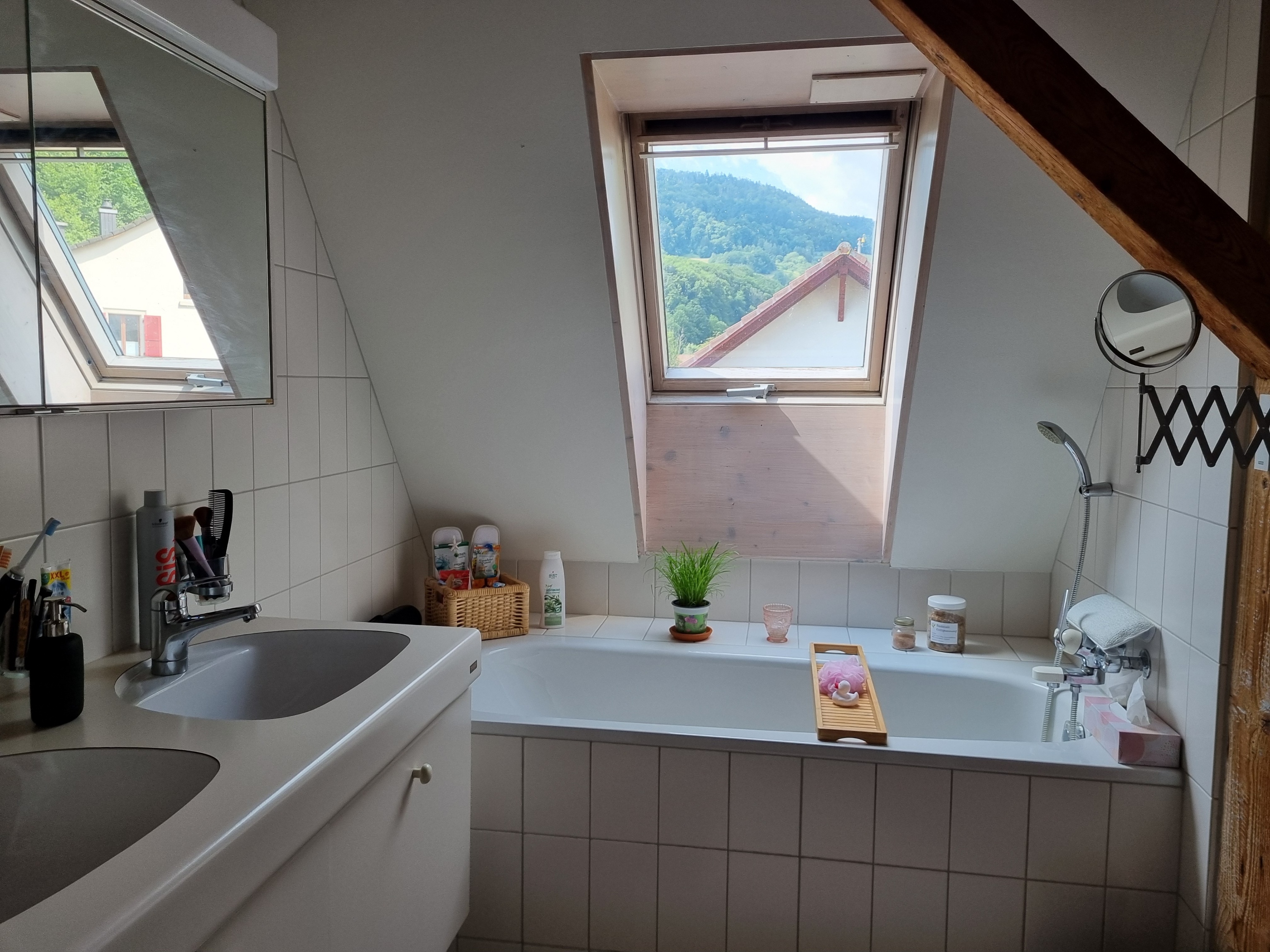 Dachbad mit Velux-Fenstern