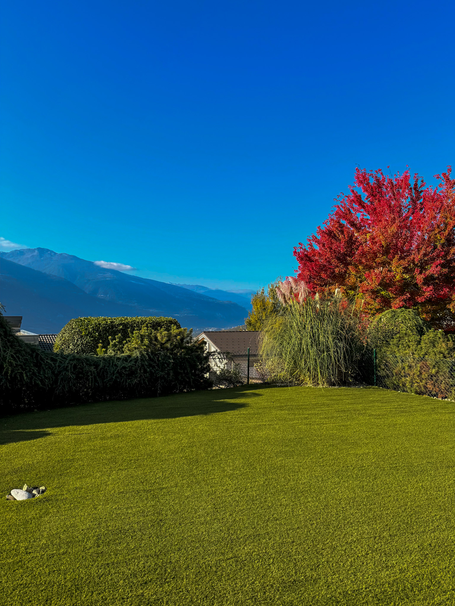 Garten mit Bergblick