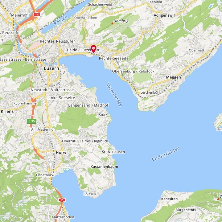 Kartenansicht mit Markierung bei Luzern