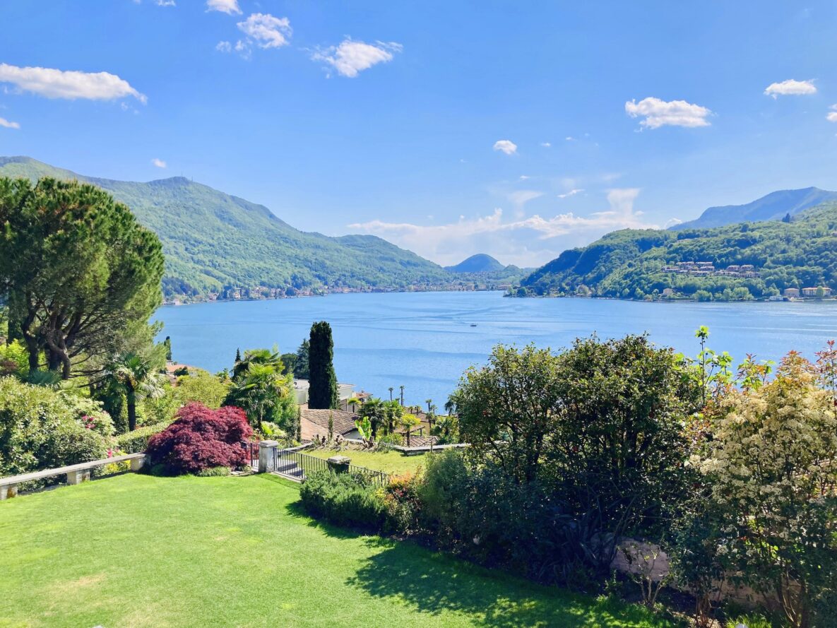 Seeblick mit Gartenhang