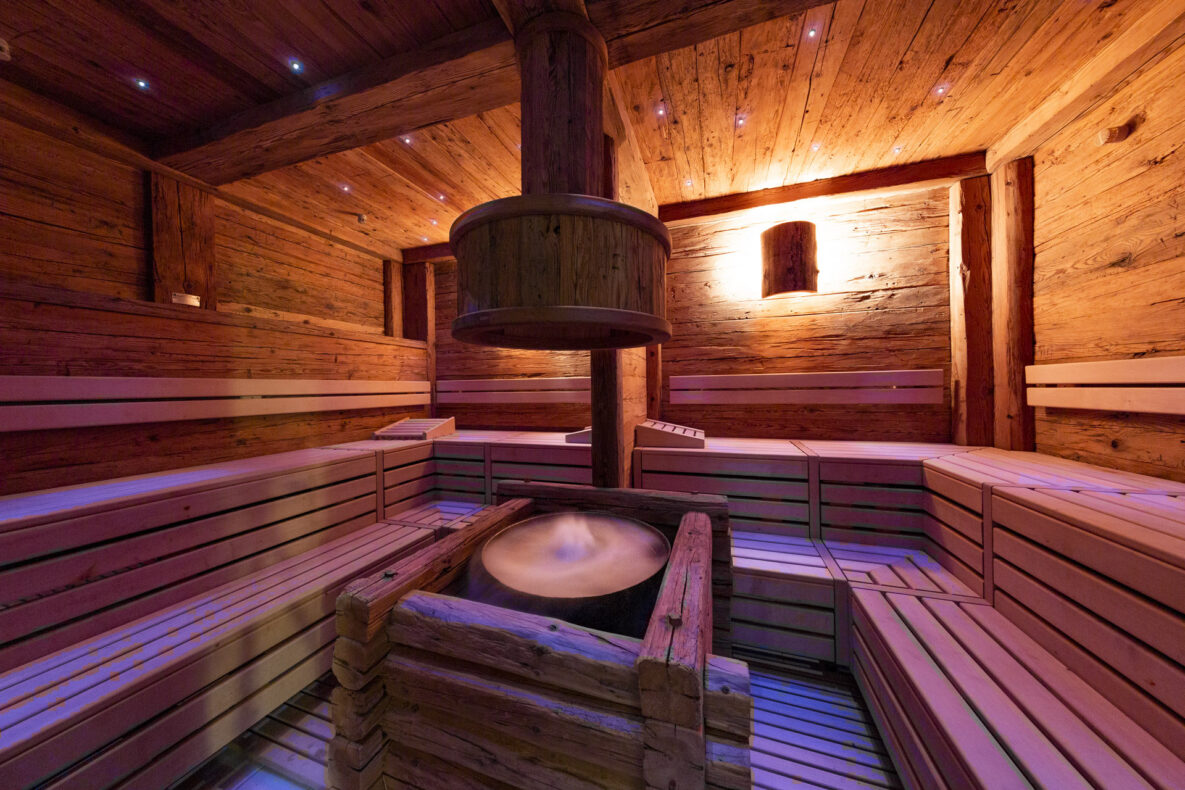 Sauna mit Holzofen