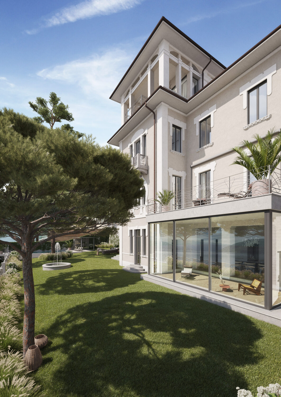 Villa mit mediterranem Garten