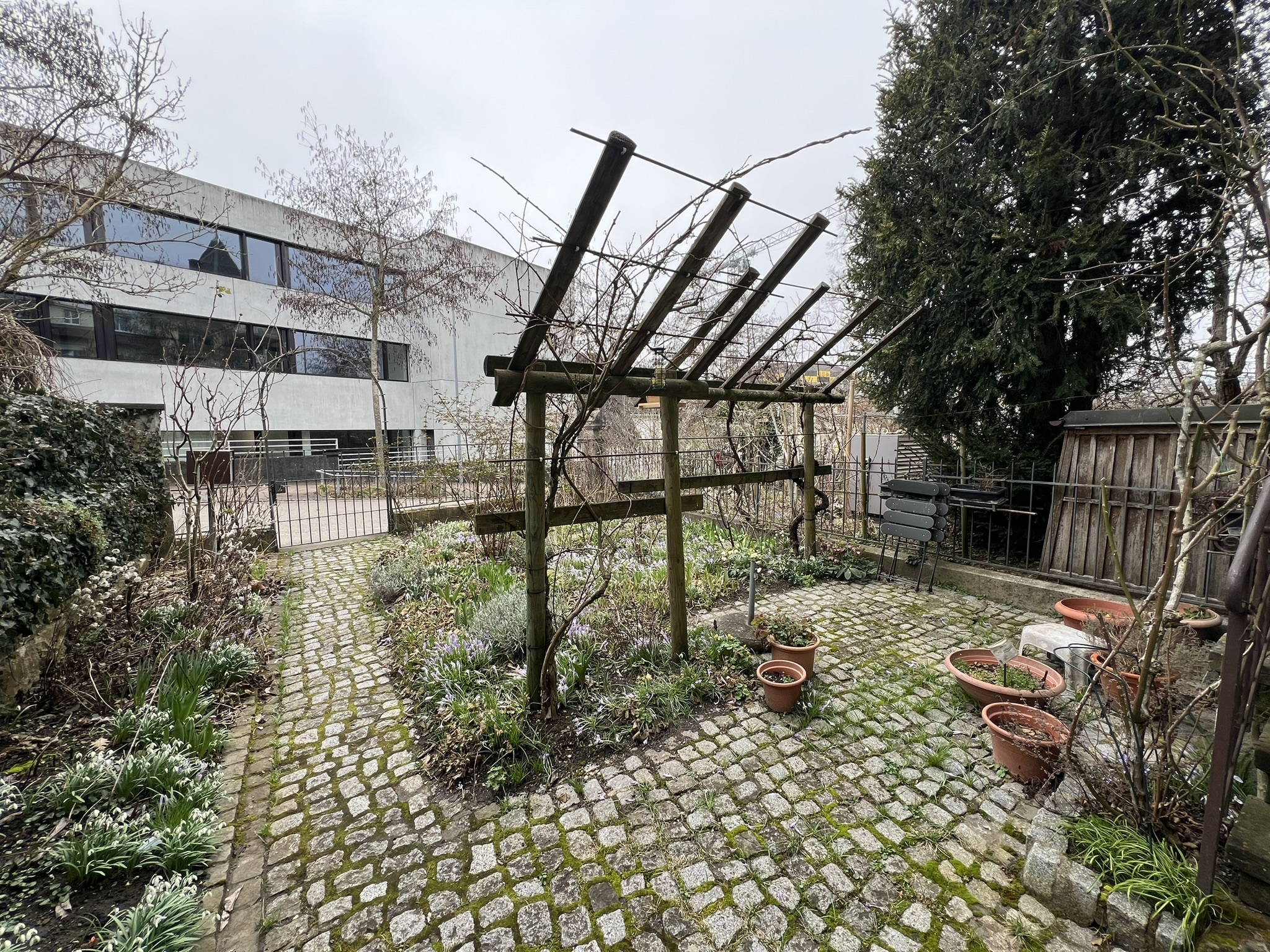 Urbaner Garten mit Pergola