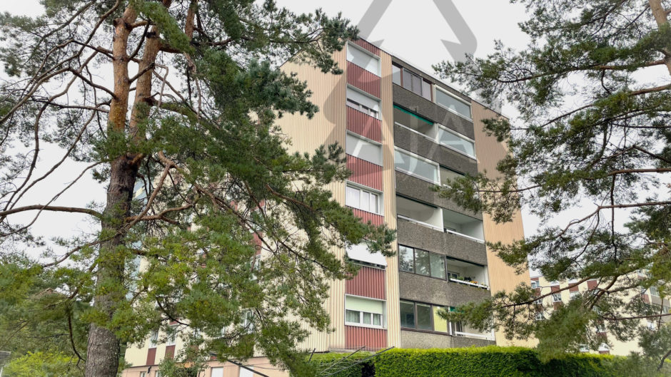 Mehrfamilienhaus zwischen Kiefern