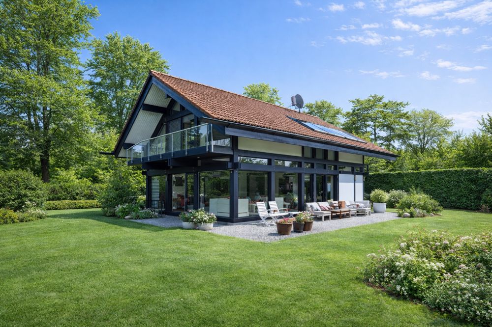 Modernes Haus mit großem Garten