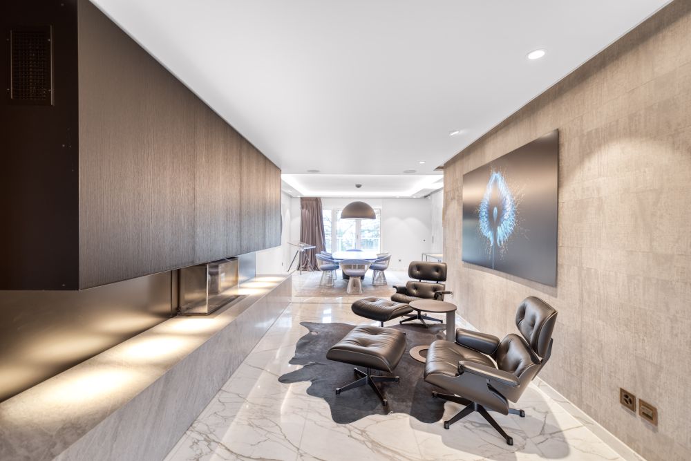 Moderner Wohnbereich mit Lounge und Esszone