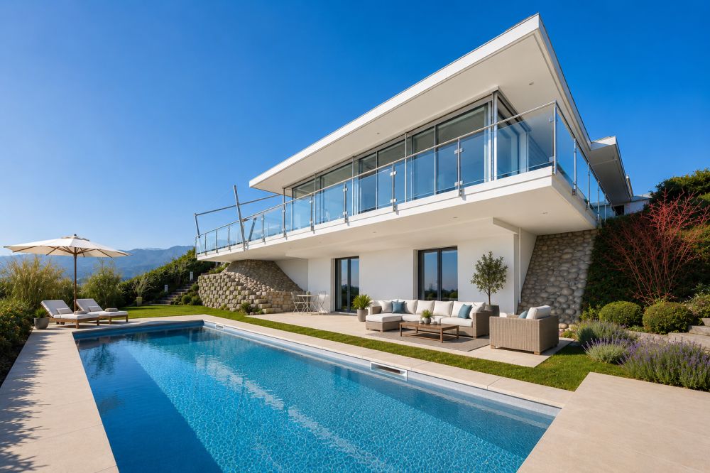 Luxuriöse moderne Villa mit Pool und Terrasse