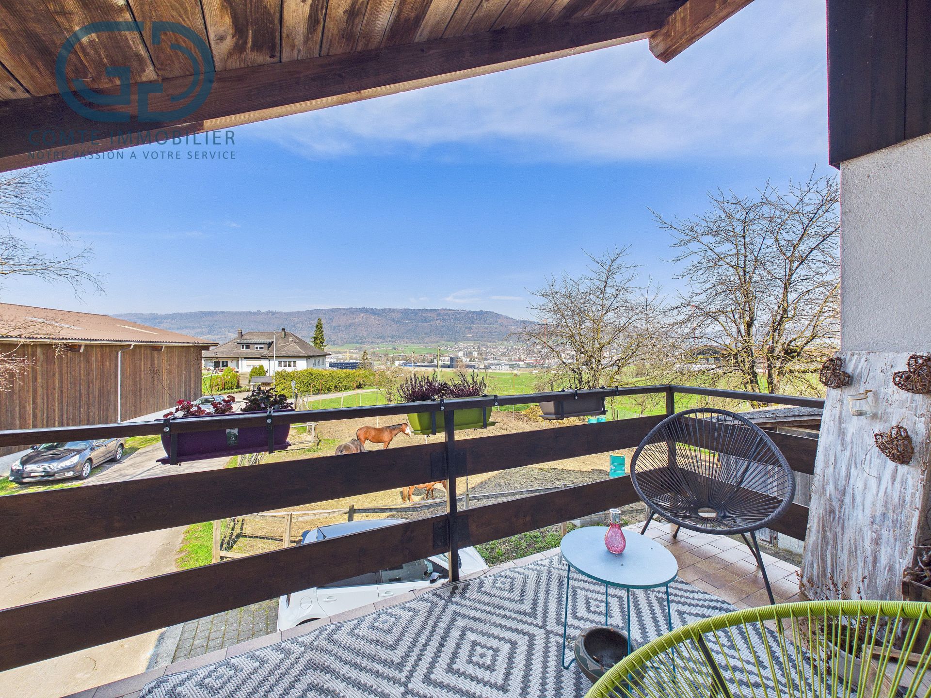 Balkon mit Panoramablick