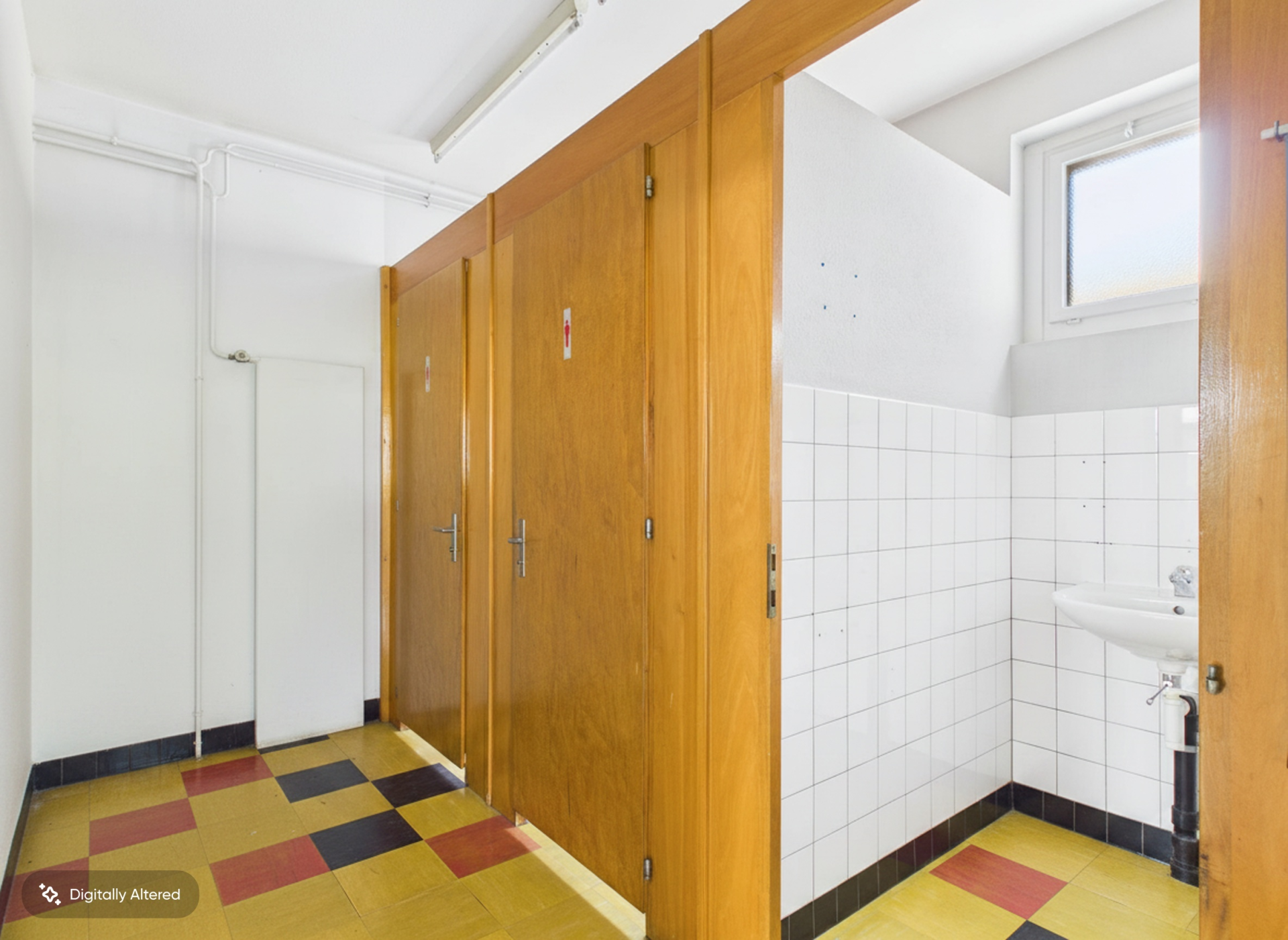 Öffentliches WC mit Kabinenflur