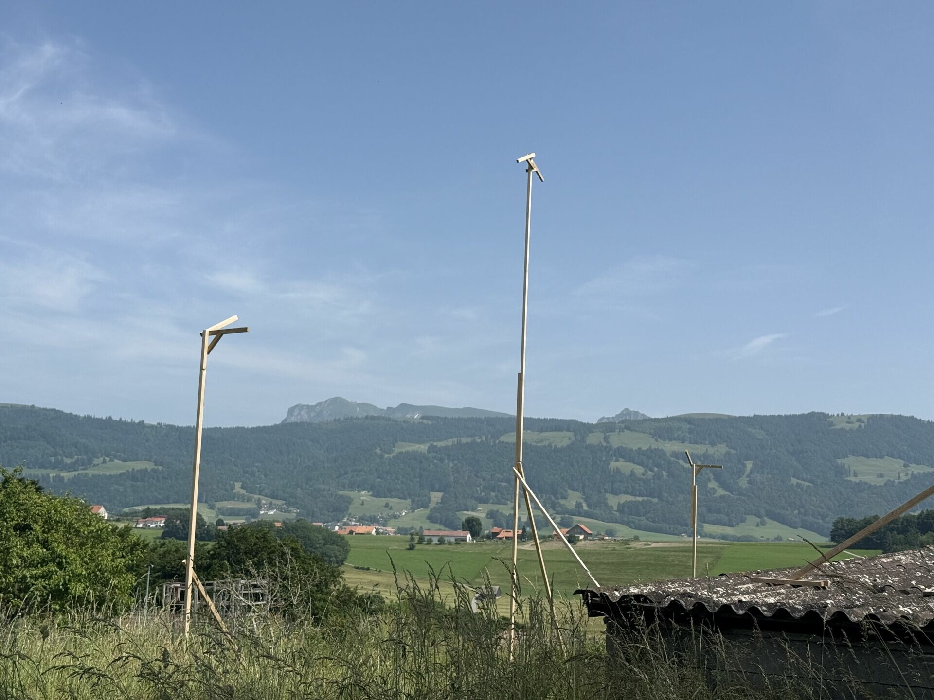 Landschaft mit Bergblick und Himmel