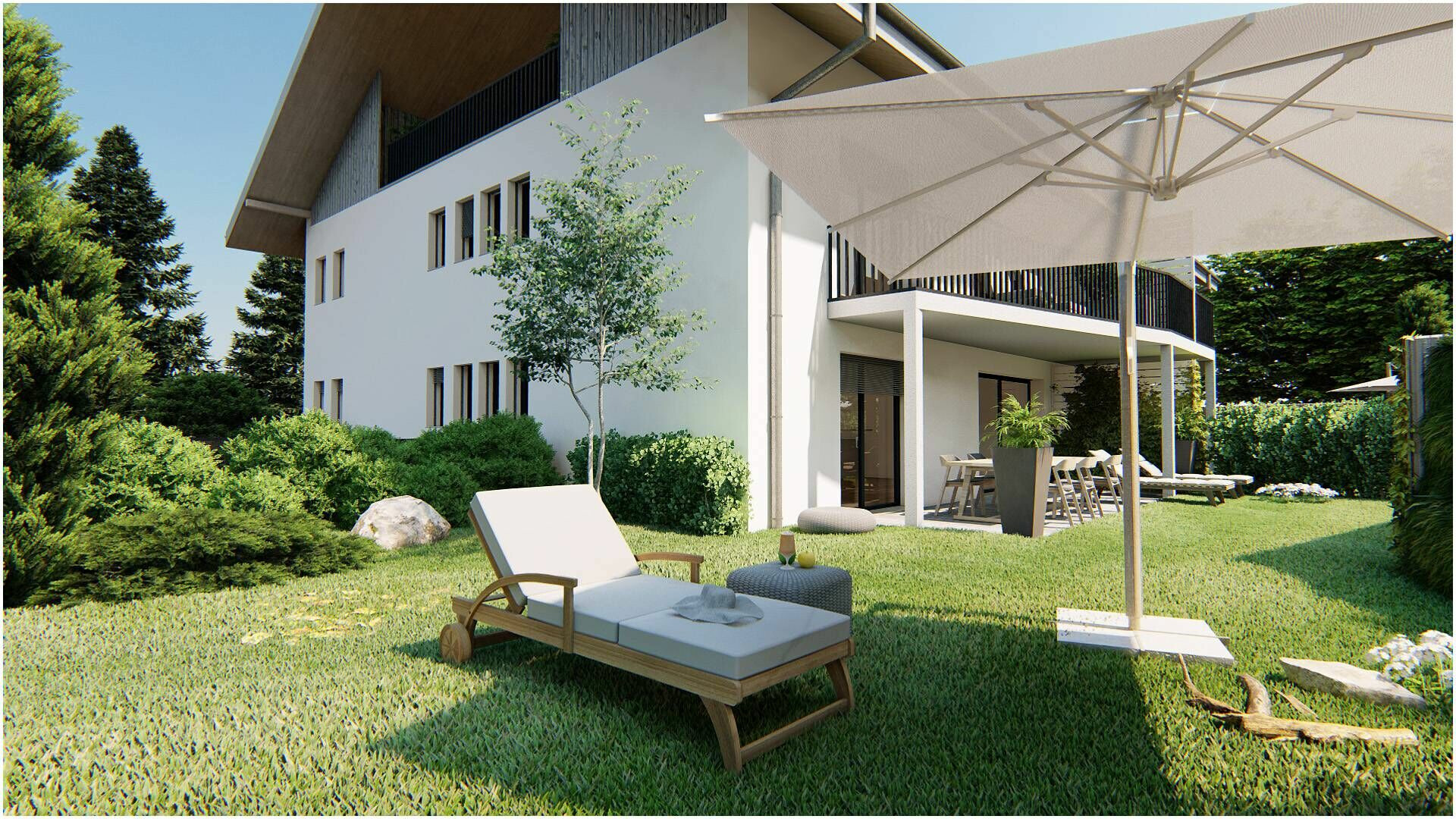 Moderne Villa mit Garten und Terrasse
