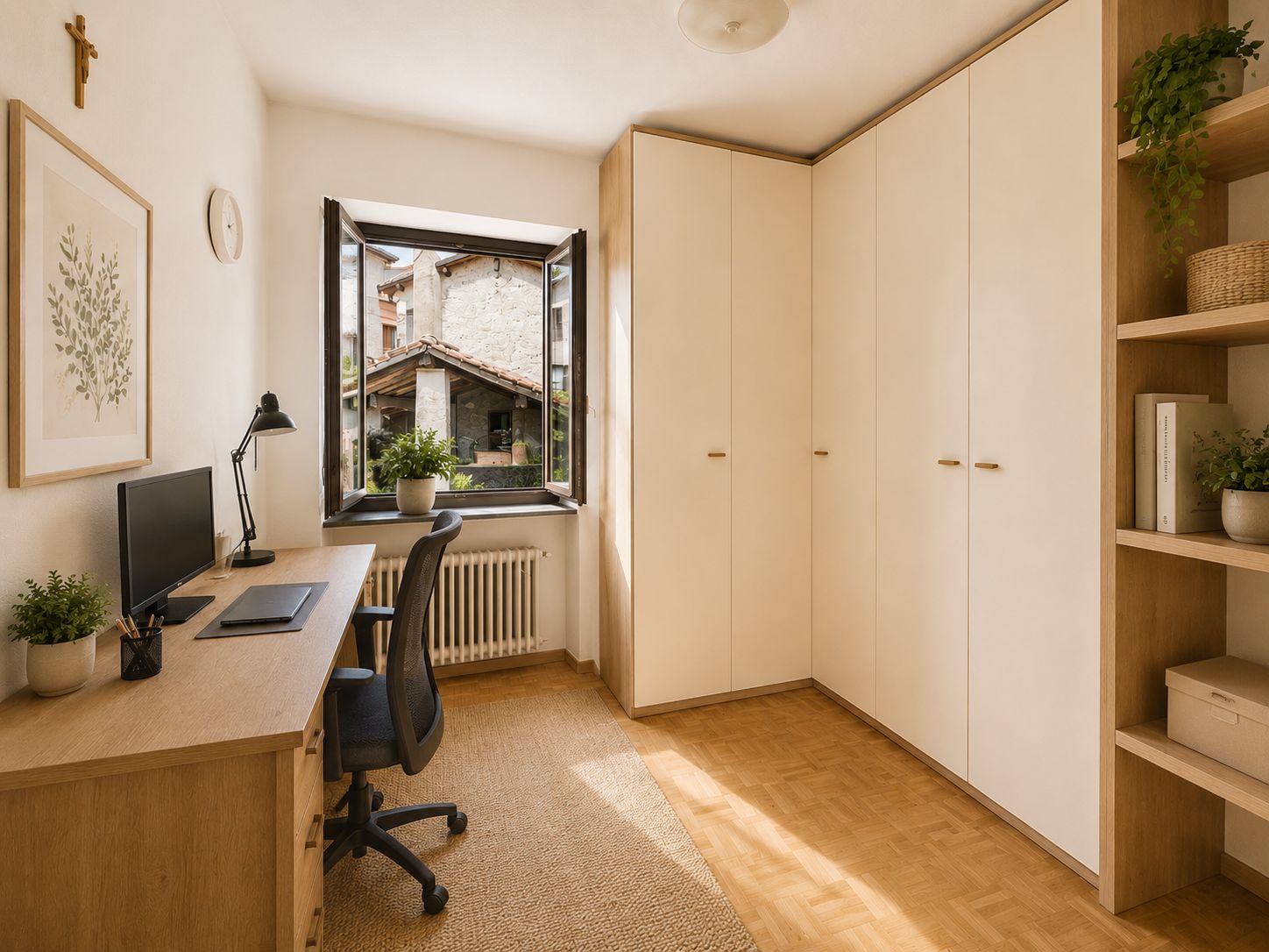 Arbeitszimmer mit Stauraum