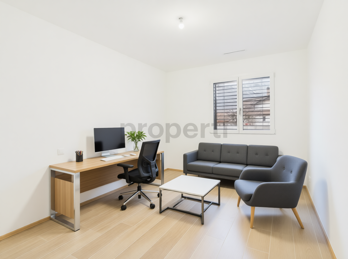 Helles Arbeits- und Wohnzimmer