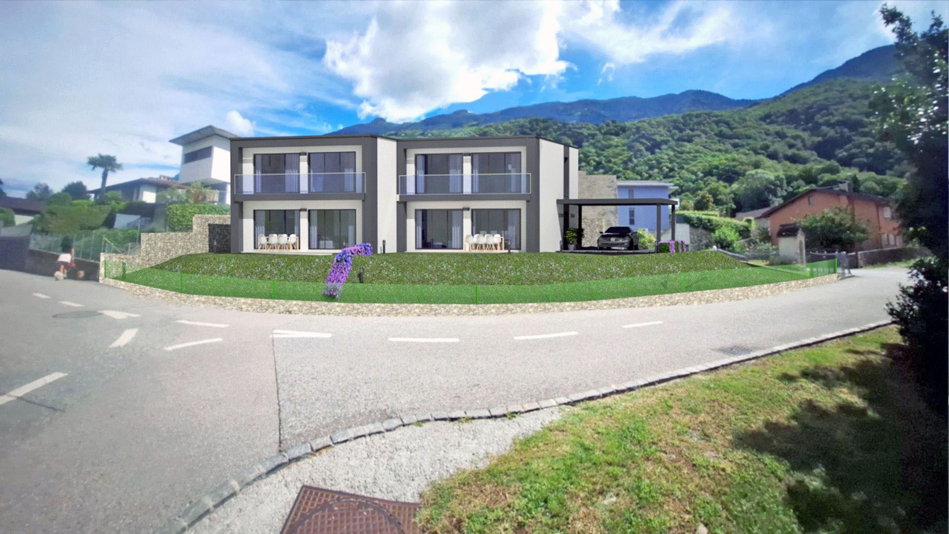 Modernes Mehrfamilienhaus in Hanglage