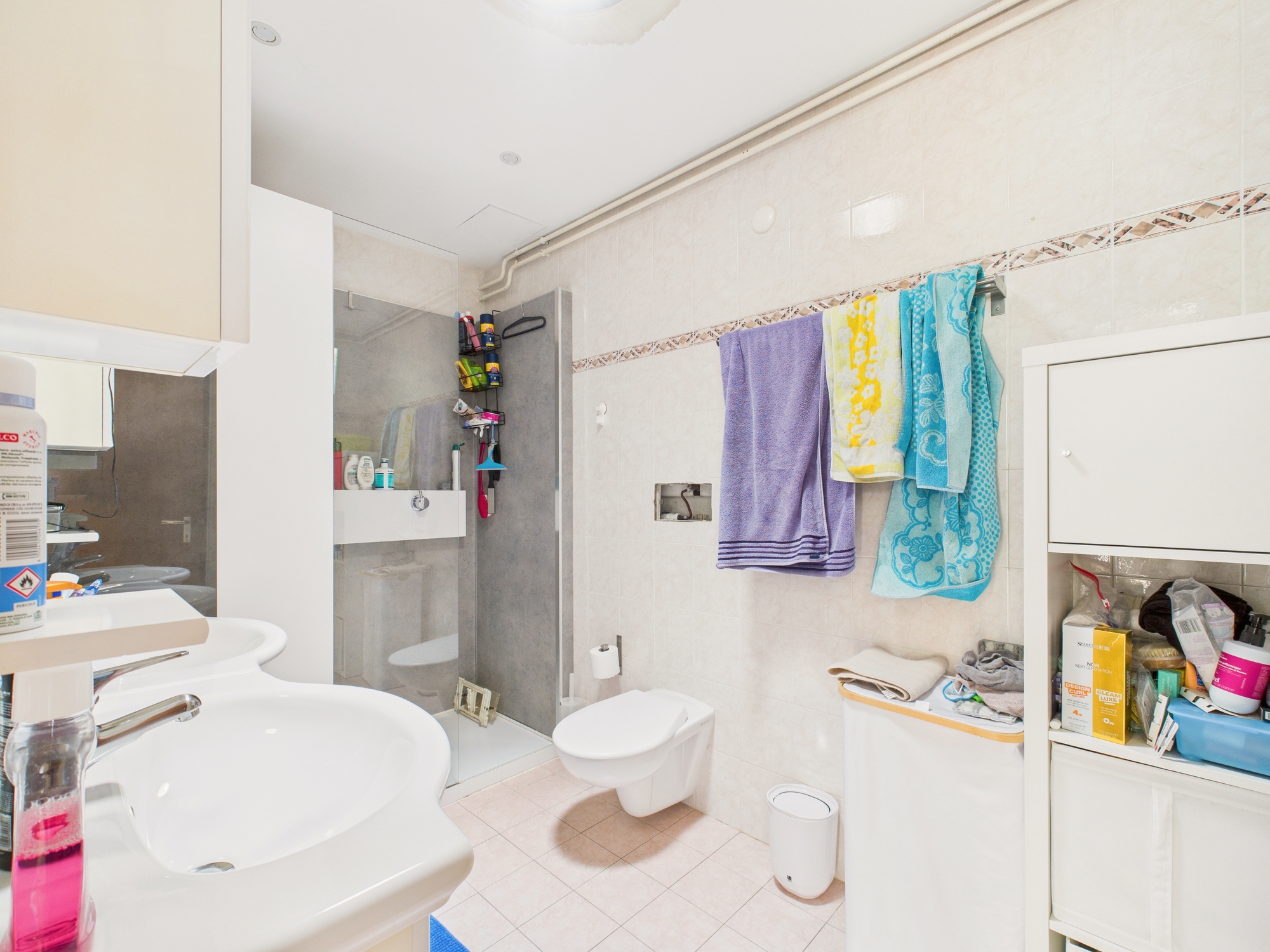 Badezimmer mit Dusche und WC